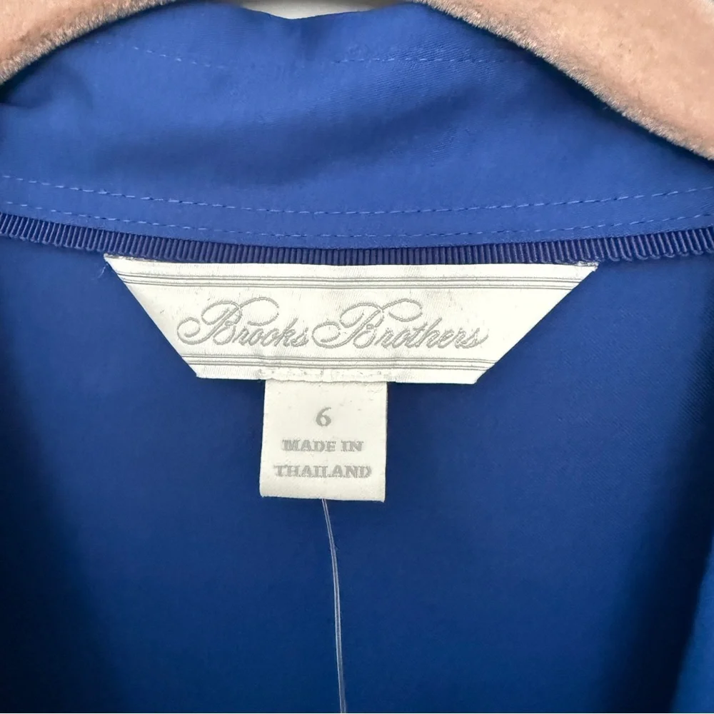 NWT Brooks Brothers Signature A-Line Cotton Sateen Shirt Dress SIZE 6 - Picture 4 of 7